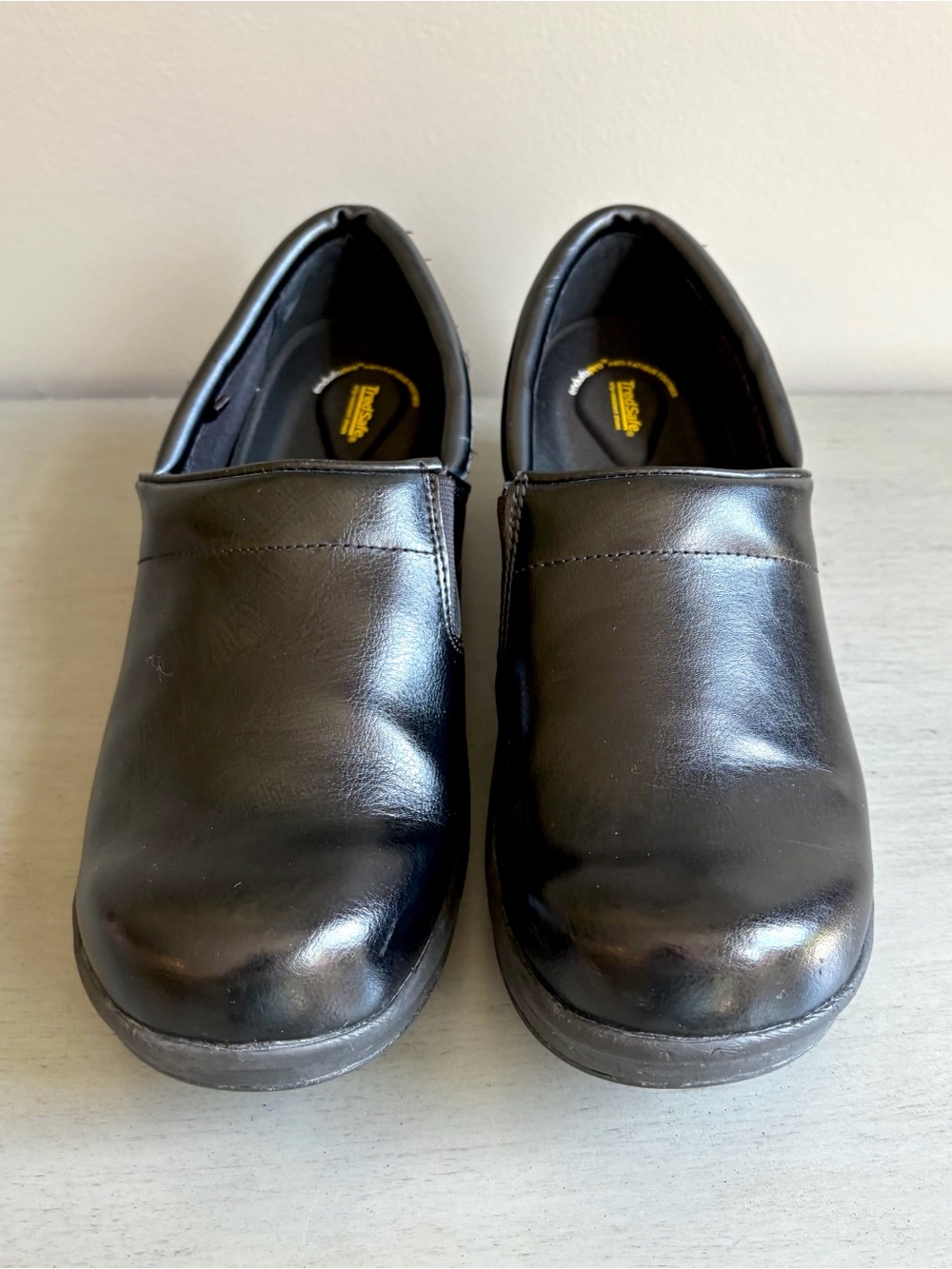 TredSafe Leather Black Comfort Clogs Oil Spill Resistant Work Shoes Women 10 - Picture 5 of 14